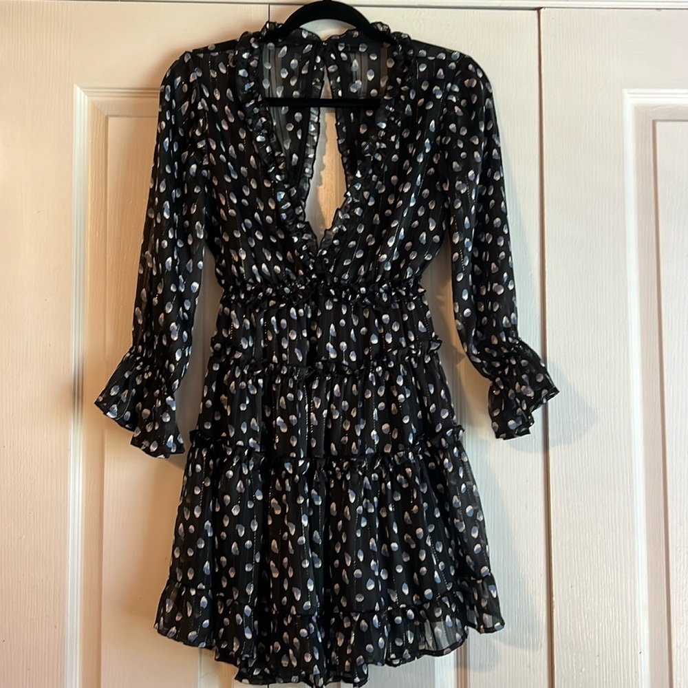 VICI black and blue dotted dress